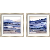 Framed 'Bluescape  2 Piece Framed Art Print Set' border=