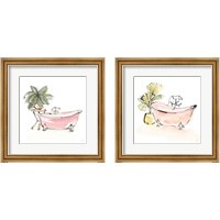 Framed 'Tub 2 Piece Framed Art Print Set' border=