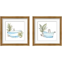 Framed 'Tub 2 Piece Framed Art Print Set' border=