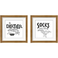 Framed 'Laundry Room White 2 Piece Framed Art Print Set' border=