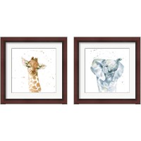 Framed 'Baby Animals 2 Piece Framed Art Print Set' border=