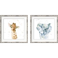 Framed 'Baby Animals 2 Piece Framed Art Print Set' border=