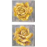 Framed 'Yellow Roses 2 Piece Canvas Print Set' border=