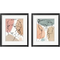 Framed 'Soft Figures 2 Piece Framed Art Print Set' border=