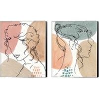 Framed 'Soft Figures 2 Piece Canvas Print Set' border=