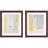 Framed 'Pastels to the Sea 2 Piece Framed Art Print Set' border=