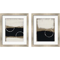 Framed 'Neutral Rings 2 Piece Framed Art Print Set' border=