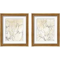 Framed 'Iris Garden Sketch 2 Piece Framed Art Print Set' border=