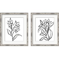 Framed 'Jonquil Gesture 2 Piece Framed Art Print Set' border=