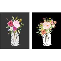 Framed 'Pink & Coral Still Life 2 Piece Art Print Set' border=