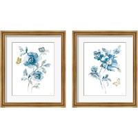 Framed 'Blues of Summer Gilded 2 Piece Framed Art Print Set' border=