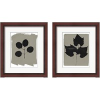 Framed 'Nature by the Lake Leaves 2 Piece Framed Art Print Set' border=