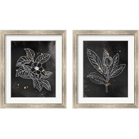 Framed 'Indigo Blooms Black 2 Piece Framed Art Print Set' border=