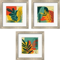 Framed 'Mid Century Modern  3 Piece Framed Art Print Set' border=