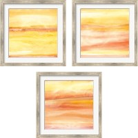 Framed 'Golden Sands 3 Piece Framed Art Print Set' border=