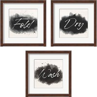 Framed 'Laundry Splash 3 Piece Framed Art Print Set' border=