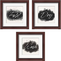 Framed 'Laundry Splash 3 Piece Framed Art Print Set' border=