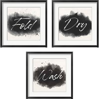 Framed 'Laundry Splash 3 Piece Framed Art Print Set' border=