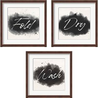 Framed 'Laundry Splash 3 Piece Framed Art Print Set' border=