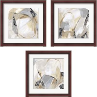 Framed 'Neutral Singularity 3 Piece Framed Art Print Set' border=