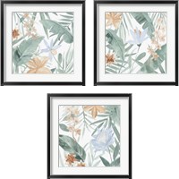 Framed 'Tropical Welcome 3 Piece Framed Art Print Set' border=