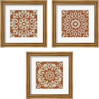 Framed 'Terra Cotta Tile 3 Piece Framed Art Print Set' border=