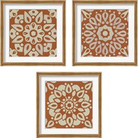 Framed 'Terra Cotta Tile 3 Piece Framed Art Print Set' border=