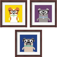 Framed 'Bow Wow Dogs 3 Piece Framed Art Print Set' border=