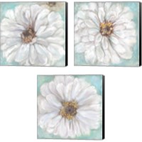 Framed 'Zinnia  3 Piece Canvas Print Set' border=