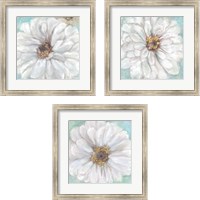 Framed 'Zinnia  3 Piece Framed Art Print Set' border=