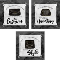 Framed 'Fashion Humo 3 Piece Art Print Set' border=