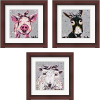 Framed 'Farm Pop 3 Piece Framed Art Print Set' border=