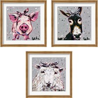 Framed 'Farm Pop 3 Piece Framed Art Print Set' border=