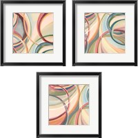 Framed 'Overlapping Rings 3 Piece Framed Art Print Set' border=