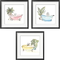 Framed 'Tub 3 Piece Framed Art Print Set' border=