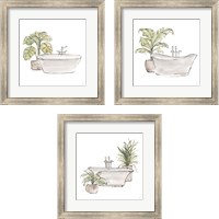 Framed 'Neutral Tub 3 Piece Framed Art Print Set' border=