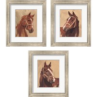 Framed 'Thoroughbred 3 Piece Framed Art Print Set' border=