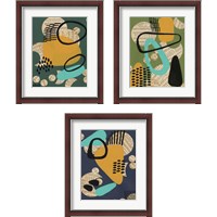 Framed 'Contemporary Configuration 3 Piece Framed Art Print Set' border=