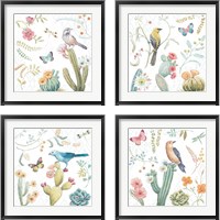 Framed 'Desert Beauties 4 Piece Framed Art Print Set' border=