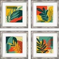 Framed 'Mid Century Modern  4 Piece Framed Art Print Set' border=