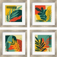 Framed 'Mid Century Modern  4 Piece Framed Art Print Set' border=