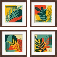 Framed 'Mid Century Modern  4 Piece Framed Art Print Set' border=