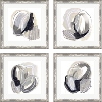 Framed 'Circular Balance 4 Piece Framed Art Print Set' border=