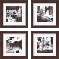 Framed 'Lakeside Birch 4 Piece Framed Art Print Set' border=