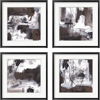 Framed 'Lakeside Birch 4 Piece Framed Art Print Set' border=