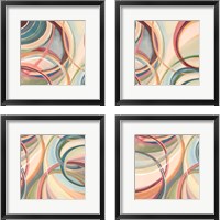 Framed 'Overlapping Rings 4 Piece Framed Art Print Set' border=