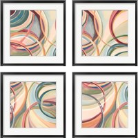 Framed 'Overlapping Rings 4 Piece Framed Art Print Set' border=
