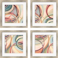 Framed 'Overlapping Rings 4 Piece Framed Art Print Set' border=