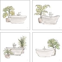 Framed 'Neutral Tub 4 Piece Art Print Set' border=