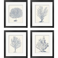 Framed 'Antique Coral Collection 4 Piece Framed Art Print Set' border=